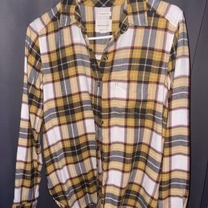 Yellow plaid woman’s flannel